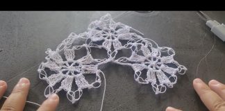 Kare Motifli Üçgen Şal Yapılışı - Örgü Modelleri - motifli şal modelleri ve yapılışı motifli üçgen şal modelleri tığ işi şal modelleri açıklamalı üçgen motifli şal yapımı