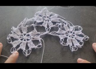 Kare Motifli Üçgen Şal Yapılışı - Örgü Modelleri - motifli şal modelleri ve yapılışı motifli üçgen şal modelleri tığ işi şal modelleri açıklamalı üçgen motifli şal yapımı
