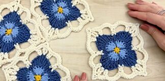 Menekşe Kare Motif Yapılışı - Örgü Bebek Battaniyesi Modelleri - kolay kare motif yapımı pinterest kare motifler tığ ile motif modelleri tığ işi kare motif örnekleri